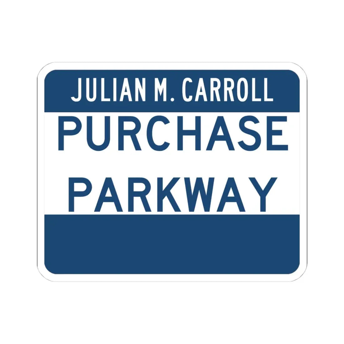Purchase Parkway (Kentucky) (Road Sign) STICKER Vinyl Kiss-Cut Decal 4 Inch White - The Sticker Space