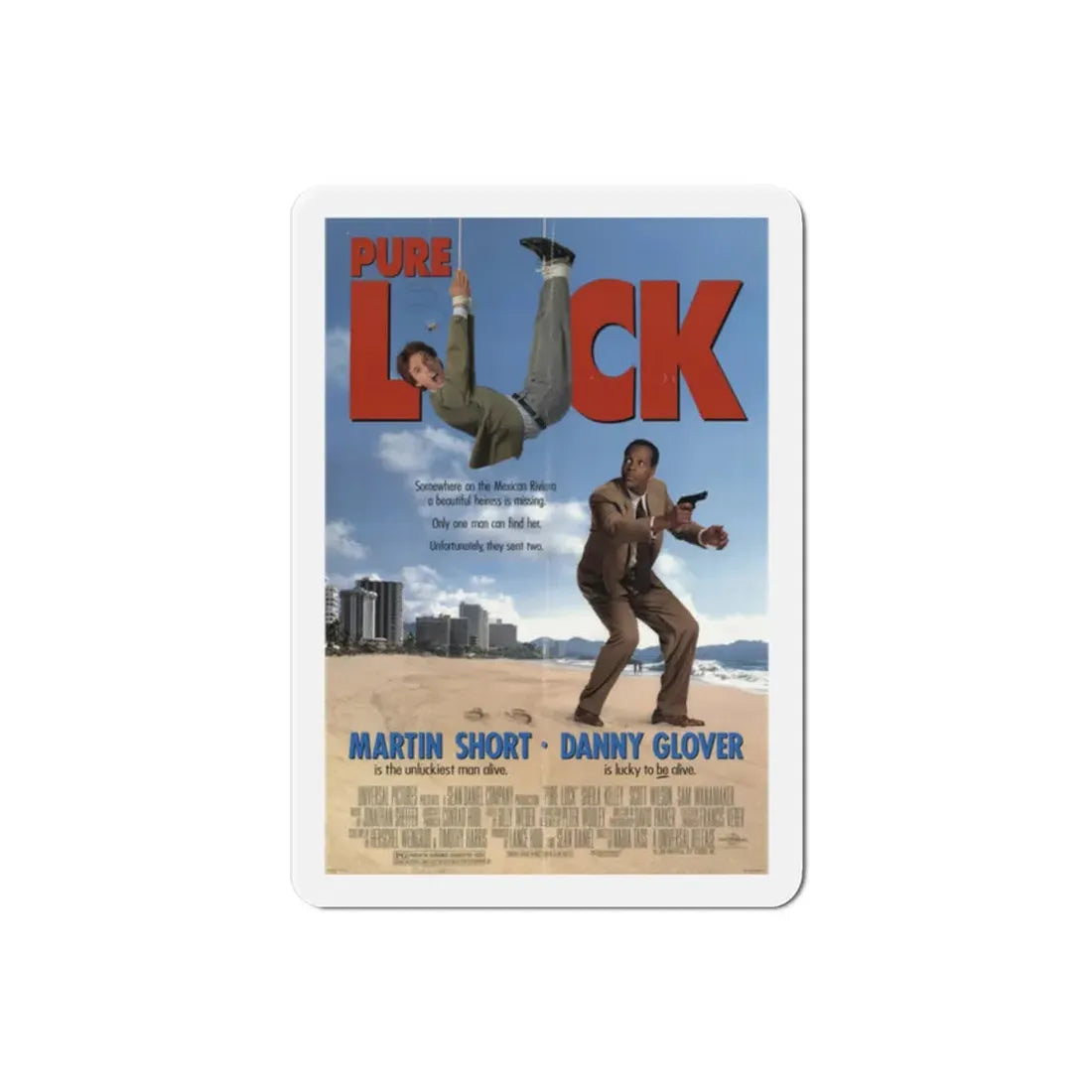 Pure Luck 1991 Movie Poster Refrigerator Magnet - The Sticker Space