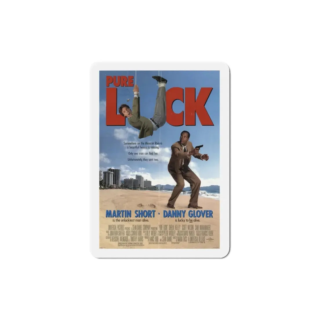 Pure Luck 1991 Movie Poster Refrigerator Magnet - The Sticker Space