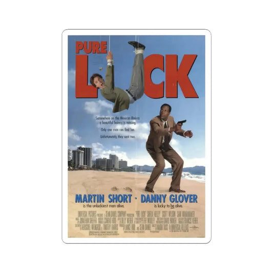 Pure Luck 1991 Movie Poster - STICKER Vinyl Kiss-Cut Decal 2 Inch White - The Sticker Space