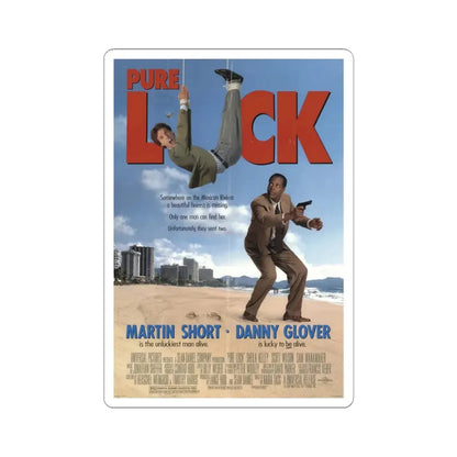 Pure Luck 1991 Movie Poster - STICKER Vinyl Kiss-Cut Decal 4 Inch White - The Sticker Space