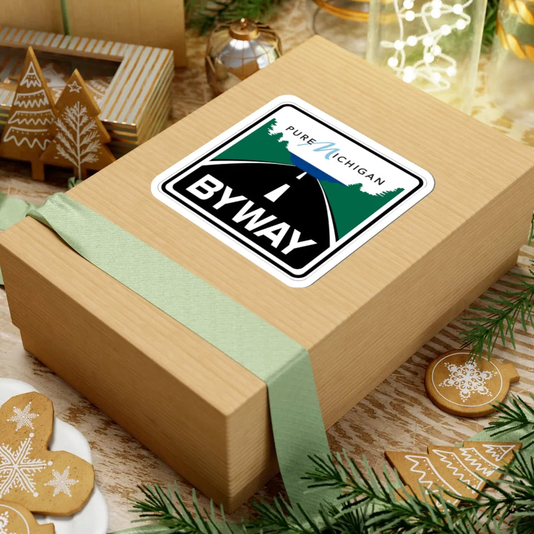 Pure Michigan Byway (Michigan) (Road Sign) STICKER Vinyl Kiss-Cut Decal - The Sticker Space