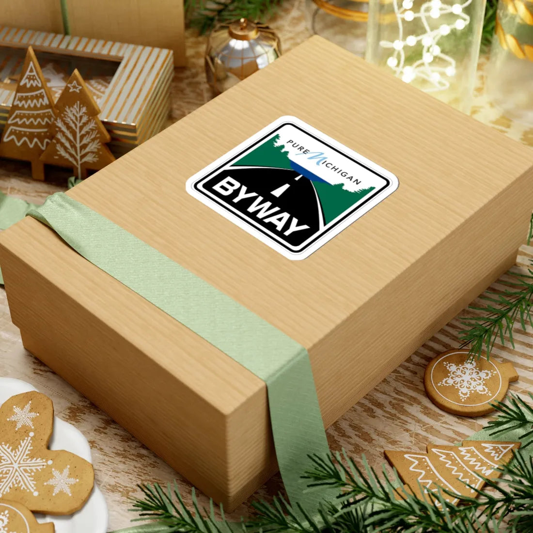 Pure Michigan Byway (Michigan) (Road Sign) STICKER Vinyl Kiss-Cut Decal - The Sticker Space