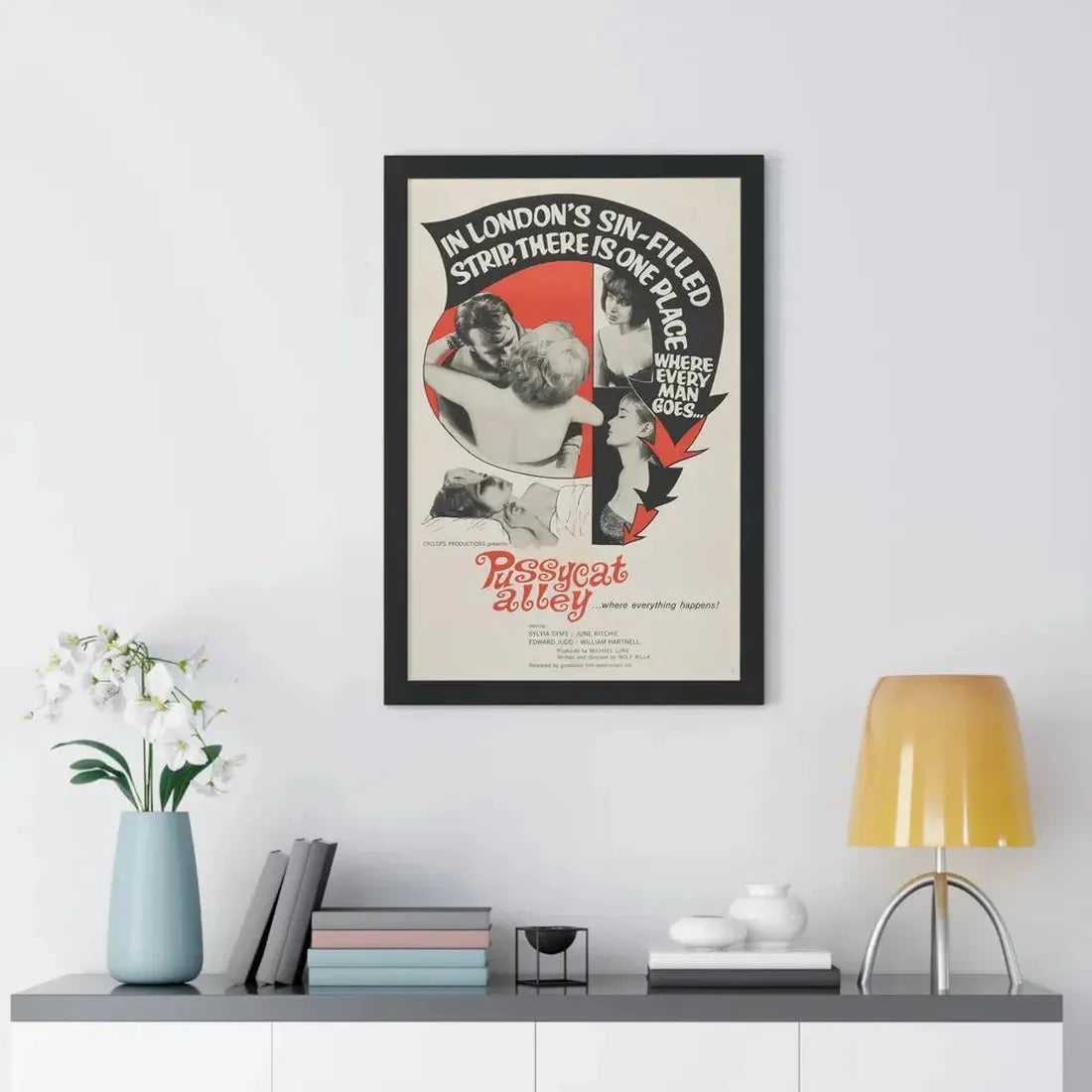 PUSSYCAT ALLEY 1965 - Framed Movie Poster - The Sticker Space