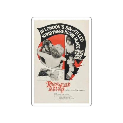 PUSSYCAT ALLEY 1965 Movie Poster STICKER Vinyl Die-Cut Decal - The Sticker Space