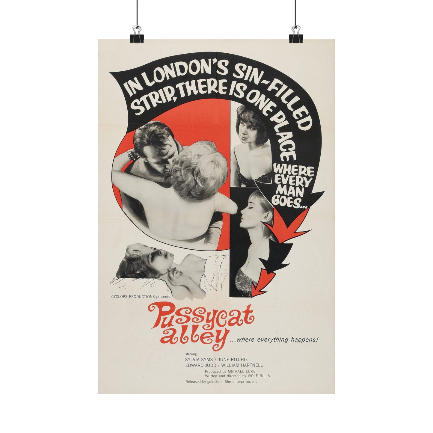 PUSSYCAT ALLEY 1965 - Paper Movie Poster-12″ x 18″-The Sticker Space