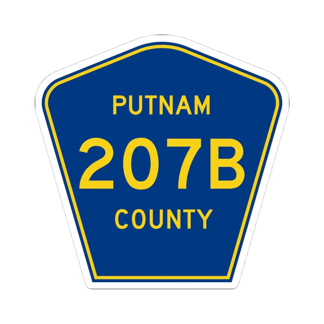 Putnam County 207B (Florida) (Road Sign) STICKER Vinyl Kiss-Cut Decal 4 Inch White - The Sticker Space