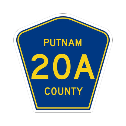 Putnam County 20A (Florida) (Road Sign) STICKER Vinyl Kiss-Cut Decal 3 Inch White - The Sticker Space