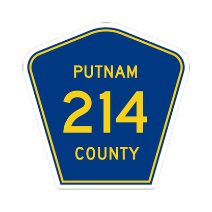 Putnam County 214 (Florida) (Road Sign) STICKER Vinyl Kiss-Cut Decal 3 Inch White - The Sticker Space