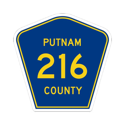 Putnam County 216 (Florida) (Road Sign) STICKER Vinyl Kiss-Cut Decal 4 Inch White - The Sticker Space