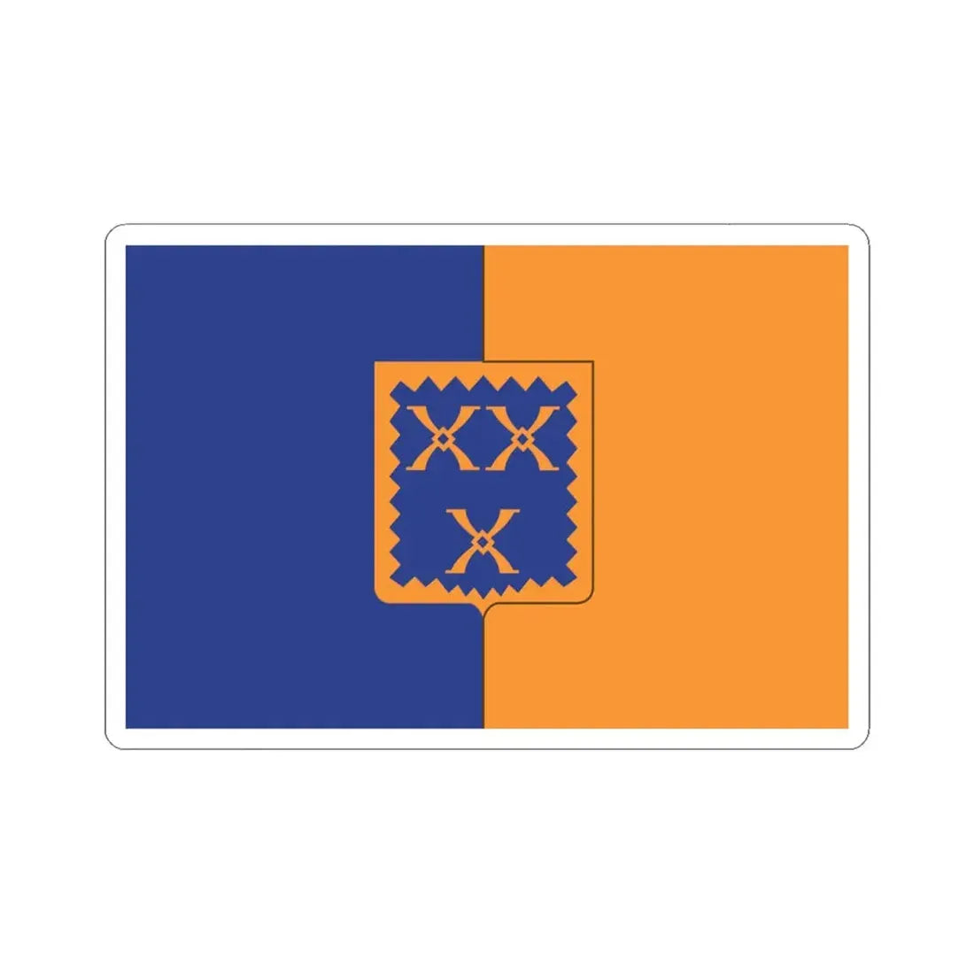 Putte vlag (Belgium) STICKER Vinyl Kiss-Cut Decal 6 Inch White - The Sticker Space