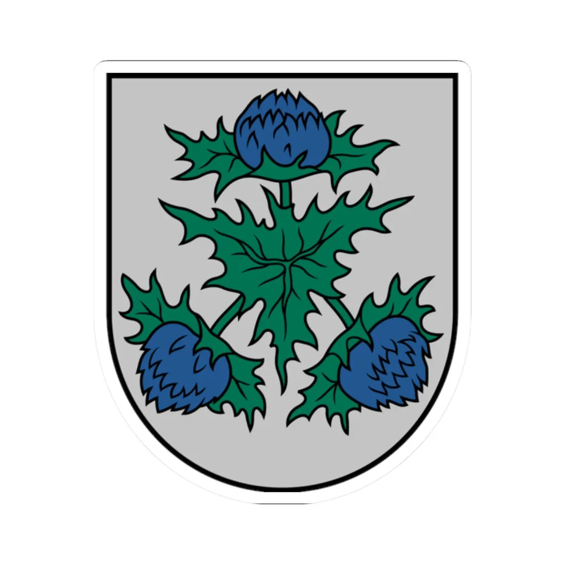 Pāvilostas novads COA (Latvia) (Coat of Arms) STICKER Vinyl Kiss-Cut Decal 2 Inch White - The Sticker Space