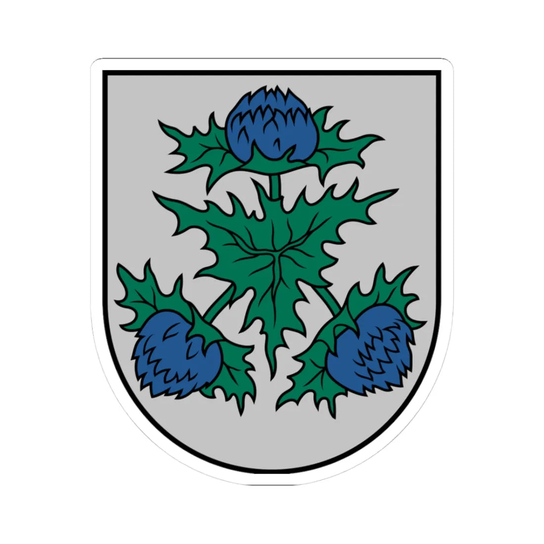 Pāvilostas novads COA (Latvia) (Coat of Arms) STICKER Vinyl Kiss-Cut Decal 3 Inch White - The Sticker Space