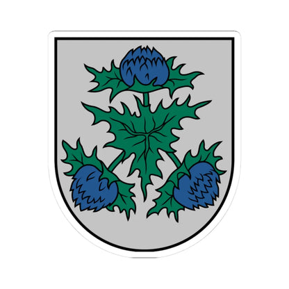 Pāvilostas novads COA (Latvia) (Coat of Arms) STICKER Vinyl Kiss-Cut Decal 3 Inch White - The Sticker Space