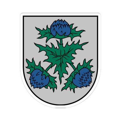 Pāvilostas novads COA (Latvia) (Coat of Arms) STICKER Vinyl Kiss-Cut Decal 4 Inch White - The Sticker Space