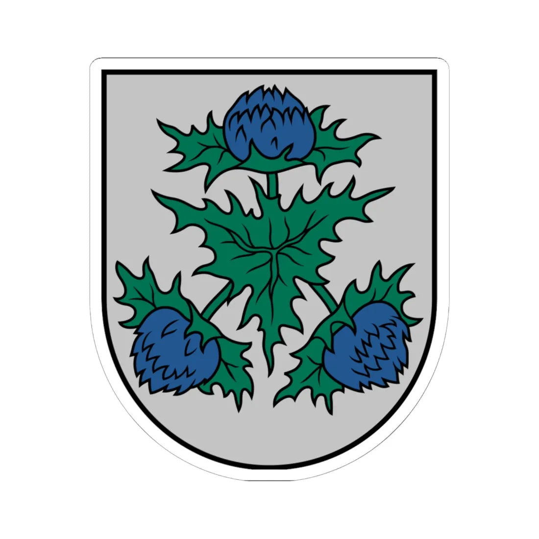 Pāvilostas novads COA (Latvia) (Coat of Arms) STICKER Vinyl Kiss-Cut Decal 6 Inch White - The Sticker Space