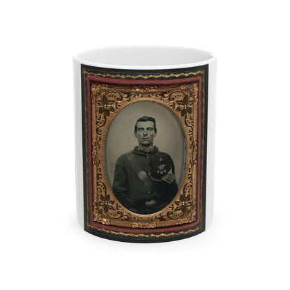 Pvt. Edward H. Clark Of Company G, 12th New Hampshire Volunteers (U.S. Civil War) White Coffee Mug-11oz-The Sticker Space