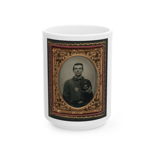 Pvt. Edward H. Clark Of Company G, 12th New Hampshire Volunteers (U.S. Civil War) White Coffee Mug-15oz-The Sticker Space