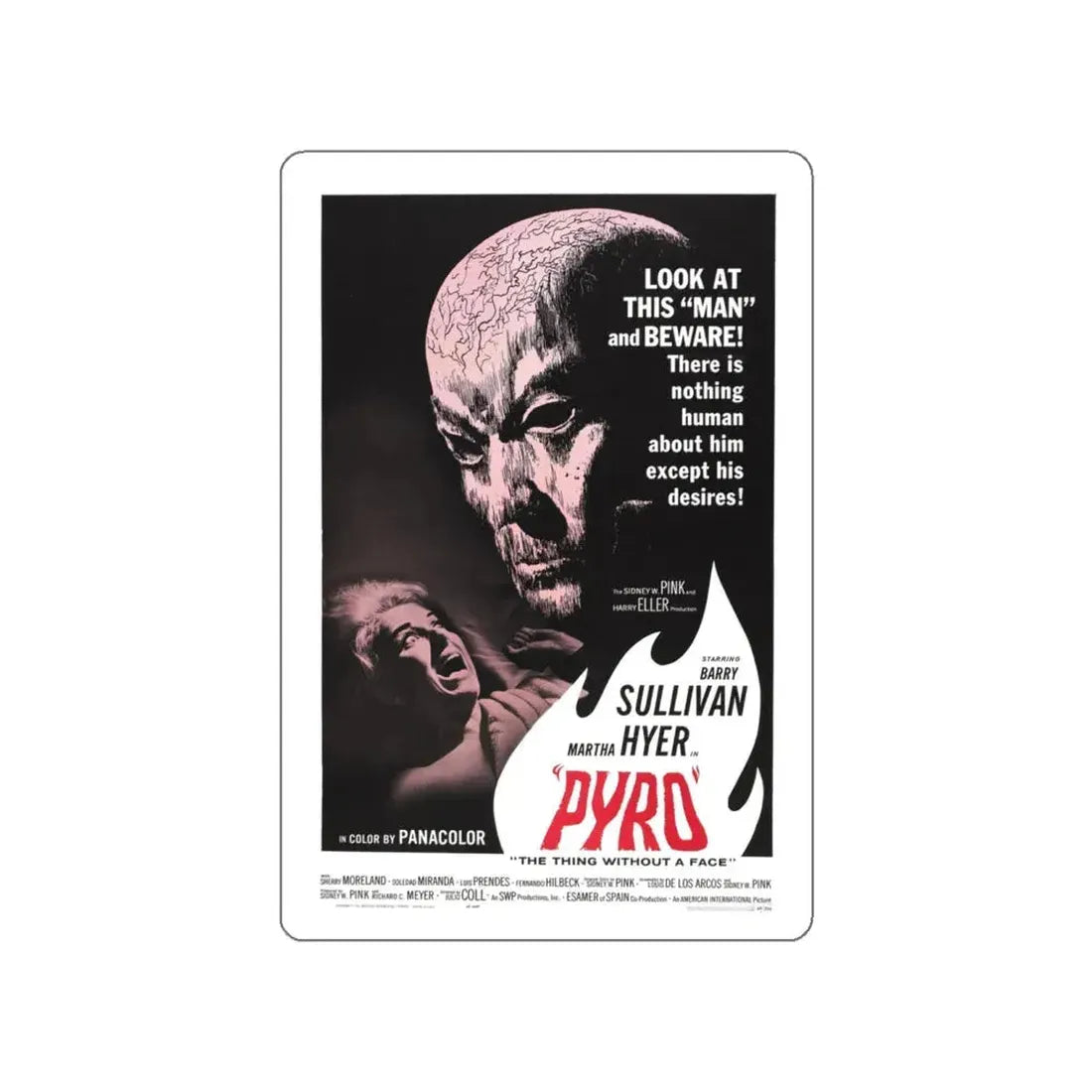 PYRO 1964 Movie Poster STICKER Vinyl Die-Cut Decal 6 Inch - The Sticker Space