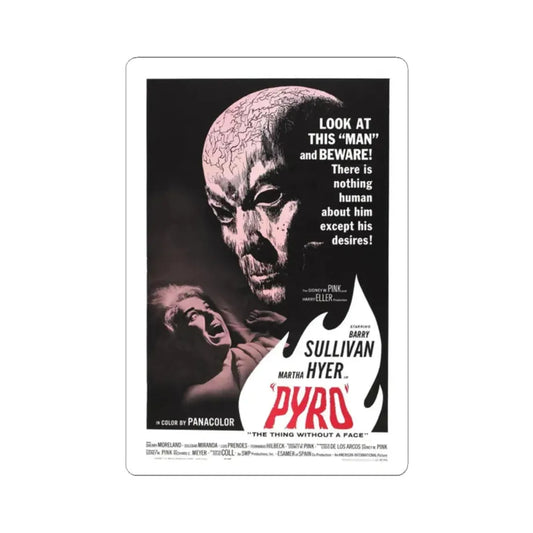 PYRO 1964 Movie Poster - STICKER Vinyl Kiss-Cut Decal 2 Inch White - The Sticker Space