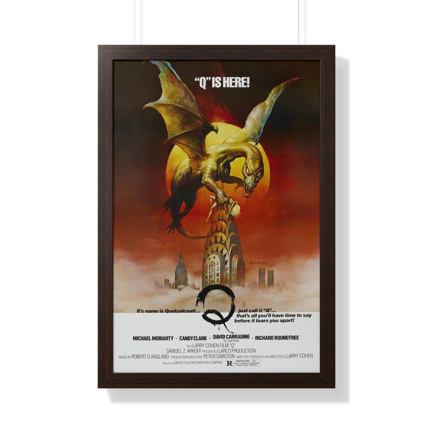 Q THE WINGED SERPENT 1982 - Framed Movie Poster-20" x 30"-The Sticker Space