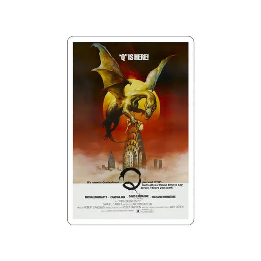 Q THE WINGED SERPENT 1982 Movie Poster STICKER Vinyl Die-Cut Decal 2 Inch - The Sticker Space