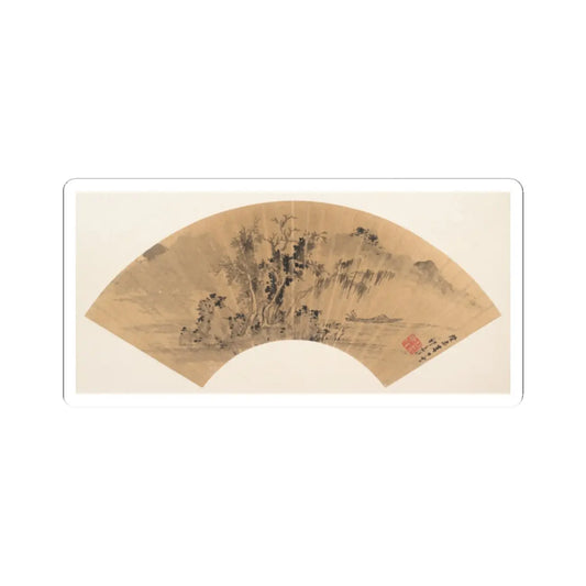 Qi Zhijia - Landscape with fisherman - 1643 - STICKER Vinyl Kiss-Cut Decal