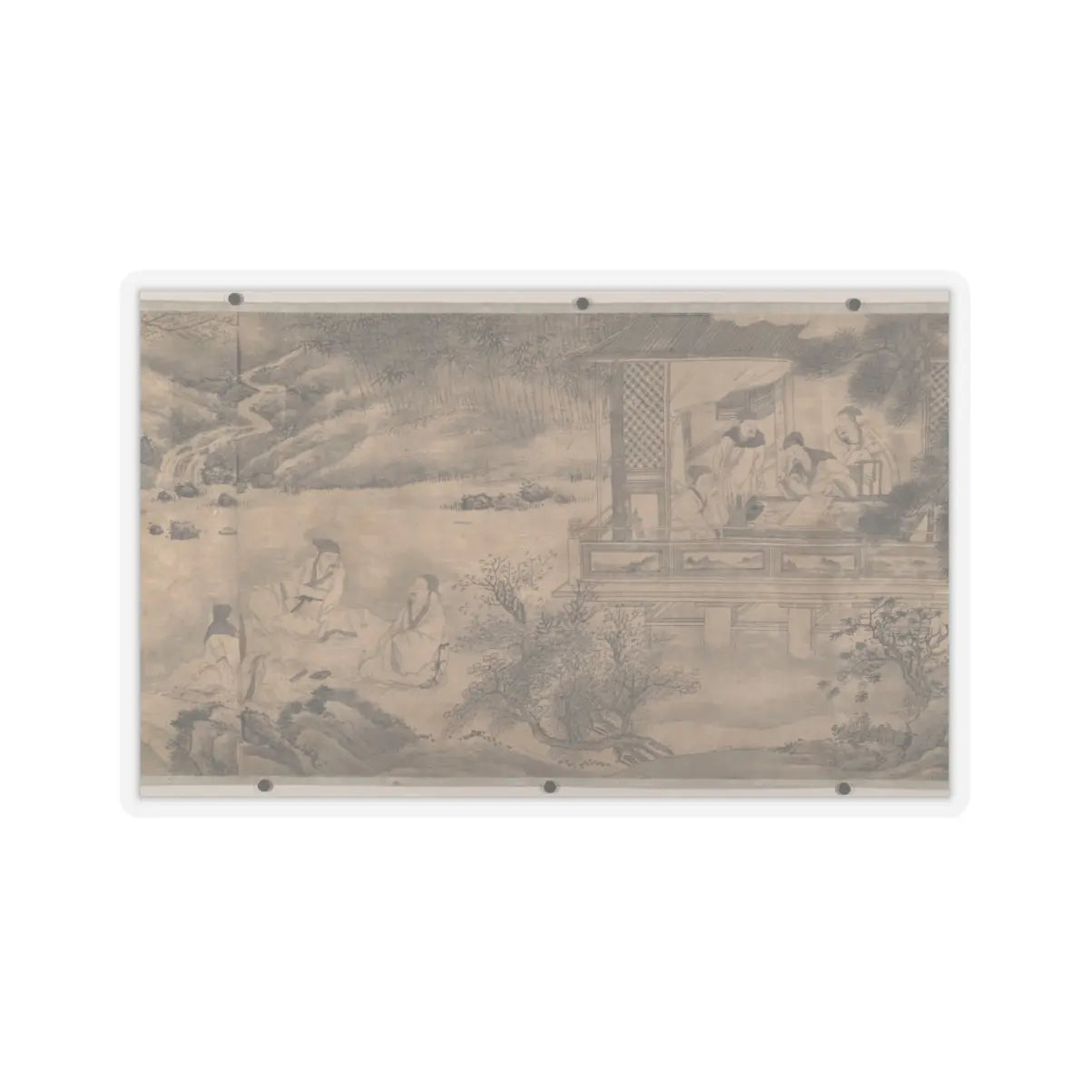 Qian Gong - Gathering at the Orchid Pavilion - dated 1607 v8 - STICKER Vinyl Kiss-Cut Decal