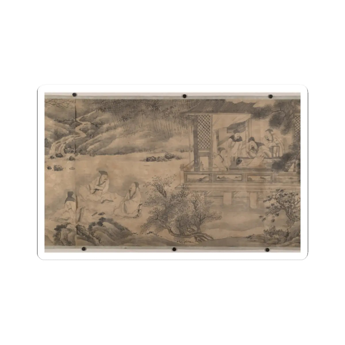 Qian Gong - Gathering at the Orchid Pavilion - dated 1607 v8 - STICKER Vinyl Kiss-Cut Decal