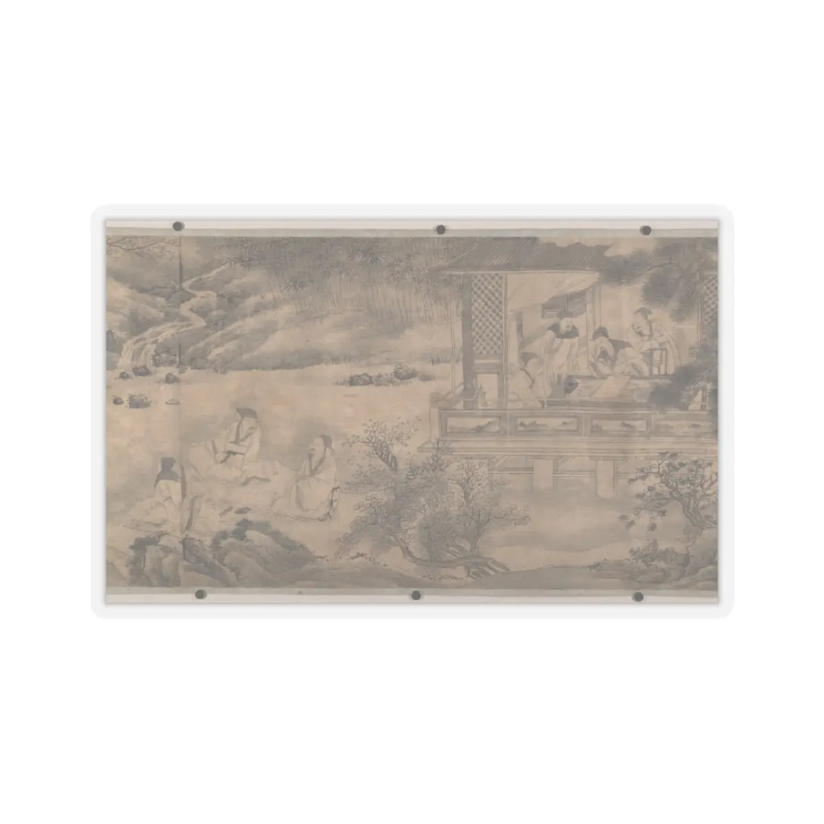 Qian Gong - Gathering at the Orchid Pavilion - dated 1607 v8 - STICKER Vinyl Kiss-Cut Decal