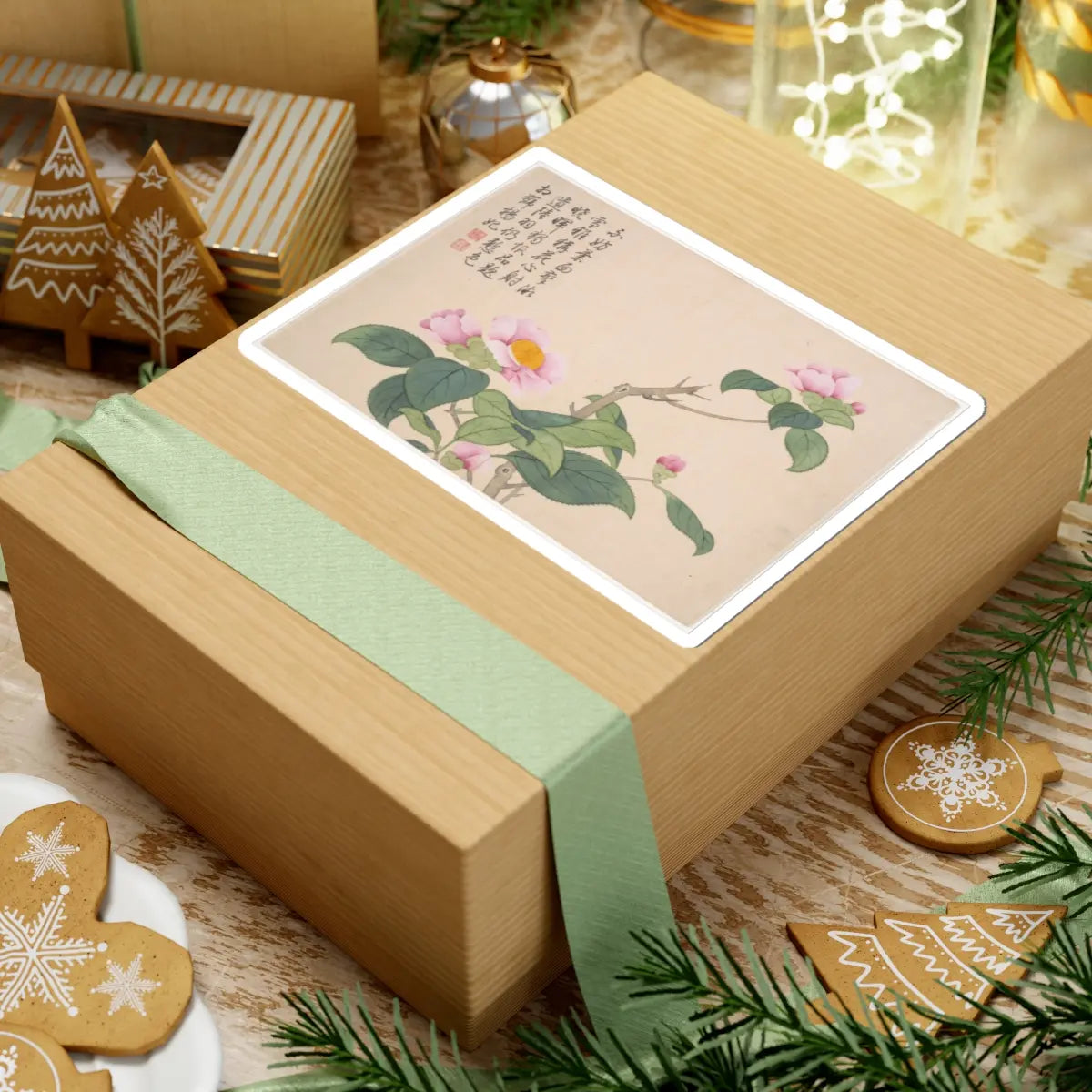 Qian Weicheng - Winter landscapes and flowers - unknown v7 - STICKER Vinyl Kiss-Cut Decal
