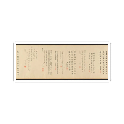 Qian Xuan - Wang Xizhi watching geese - ca. 1295 v12 - STICKER Vinyl Kiss-Cut Decal