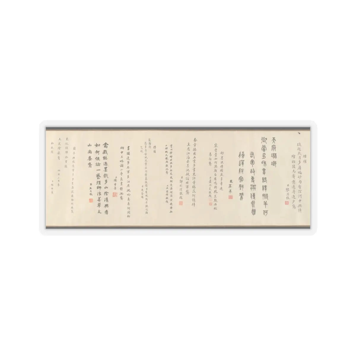 Qian Xuan - Wang Xizhi watching geese - ca. 1295 v15 - STICKER Vinyl Kiss-Cut Decal