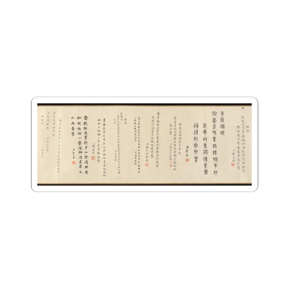 Qian Xuan - Wang Xizhi watching geese - ca. 1295 v15 - STICKER Vinyl Kiss-Cut Decal