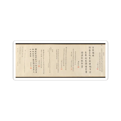 Qian Xuan - Wang Xizhi watching geese - ca. 1295 v15 - STICKER Vinyl Kiss-Cut Decal