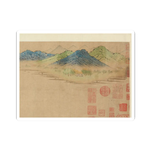 Qian Xuan - Wang Xizhi watching geese - ca. 1295 v18 - STICKER Vinyl Kiss-Cut Decal