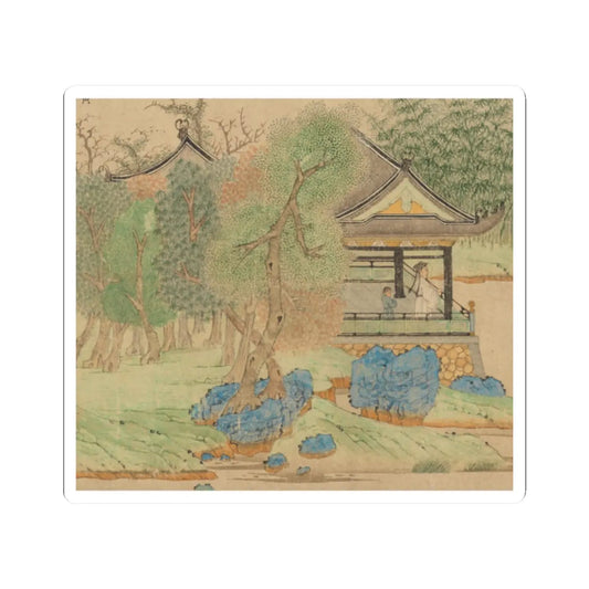 Qian Xuan - Wang Xizhi watching geese - ca. 1295 v20 - STICKER Vinyl Kiss-Cut Decal