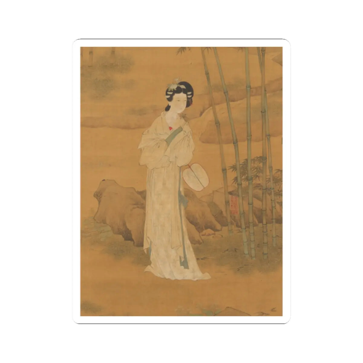 Qiu Ying - Lady in a bamboo grove - unknown v3 - STICKER Vinyl Kiss-Cut Decal
