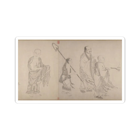 Qiu Ying - The Sixteen Luohans - 16th or 17th century v1 - STICKER Vinyl Kiss-Cut Decal