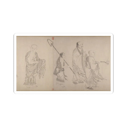 Qiu Ying - The Sixteen Luohans - 16th or 17th century v1 - STICKER Vinyl Kiss-Cut Decal