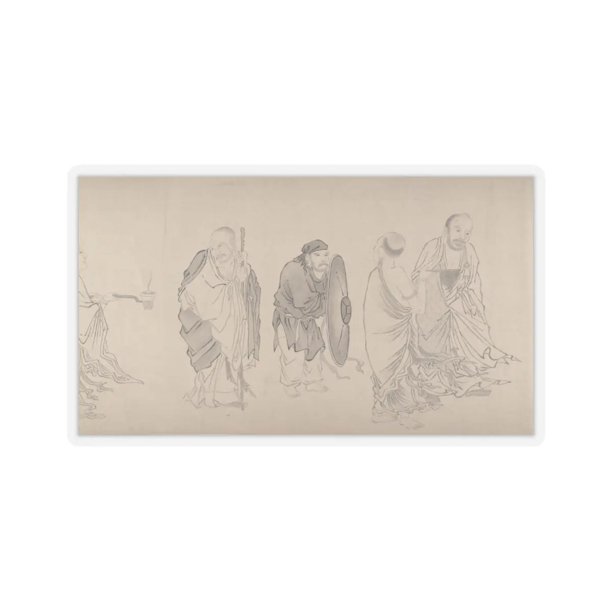 Qiu Ying - The Sixteen Luohans - 16th or 17th century v10 - STICKER Vinyl Kiss-Cut Decal