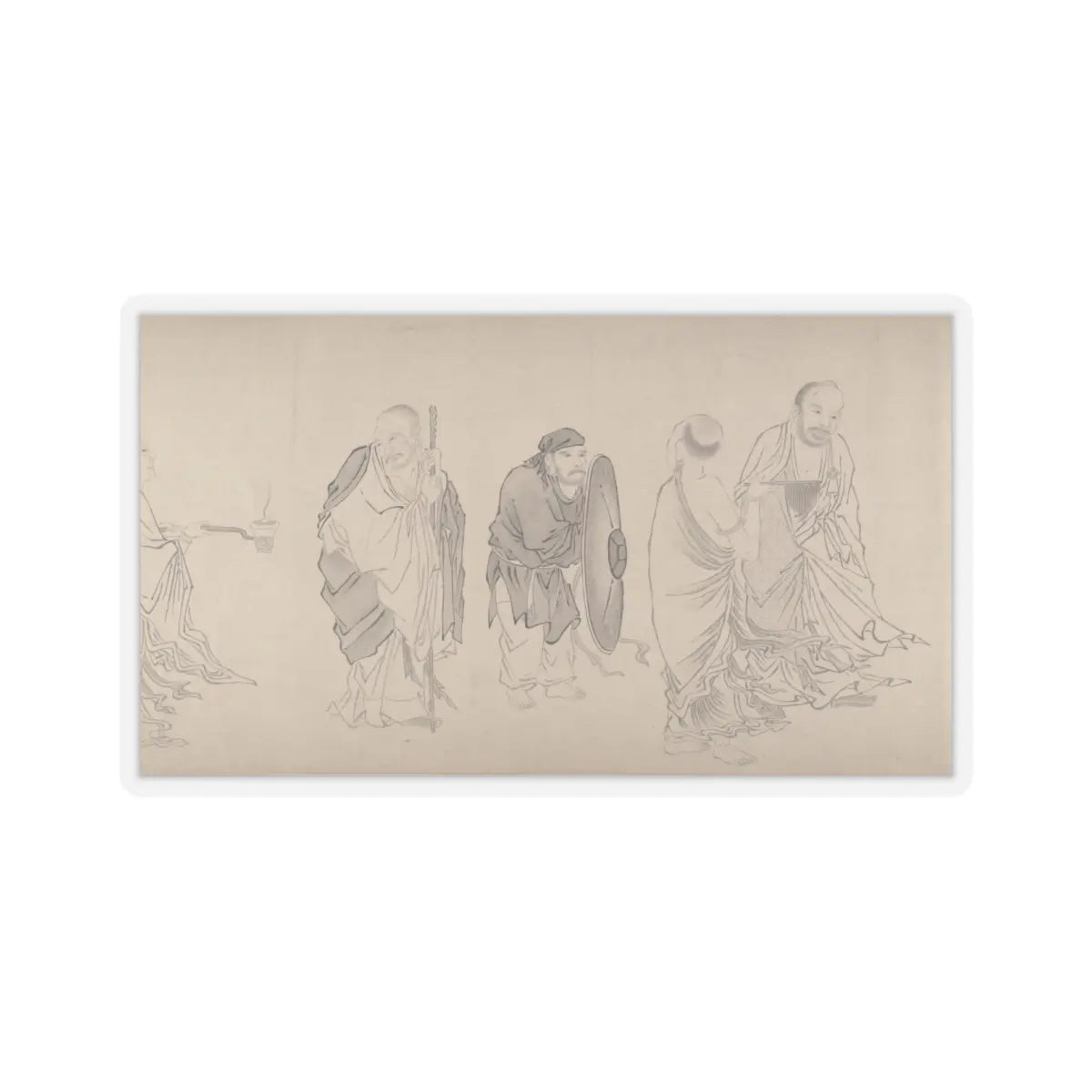 Qiu Ying - The Sixteen Luohans - 16th or 17th century v10 - STICKER Vinyl Kiss-Cut Decal