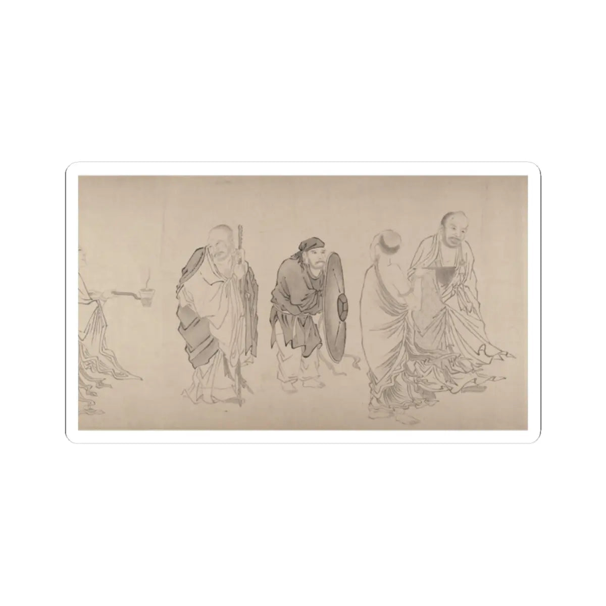 Qiu Ying - The Sixteen Luohans - 16th or 17th century v10 - STICKER Vinyl Kiss-Cut Decal