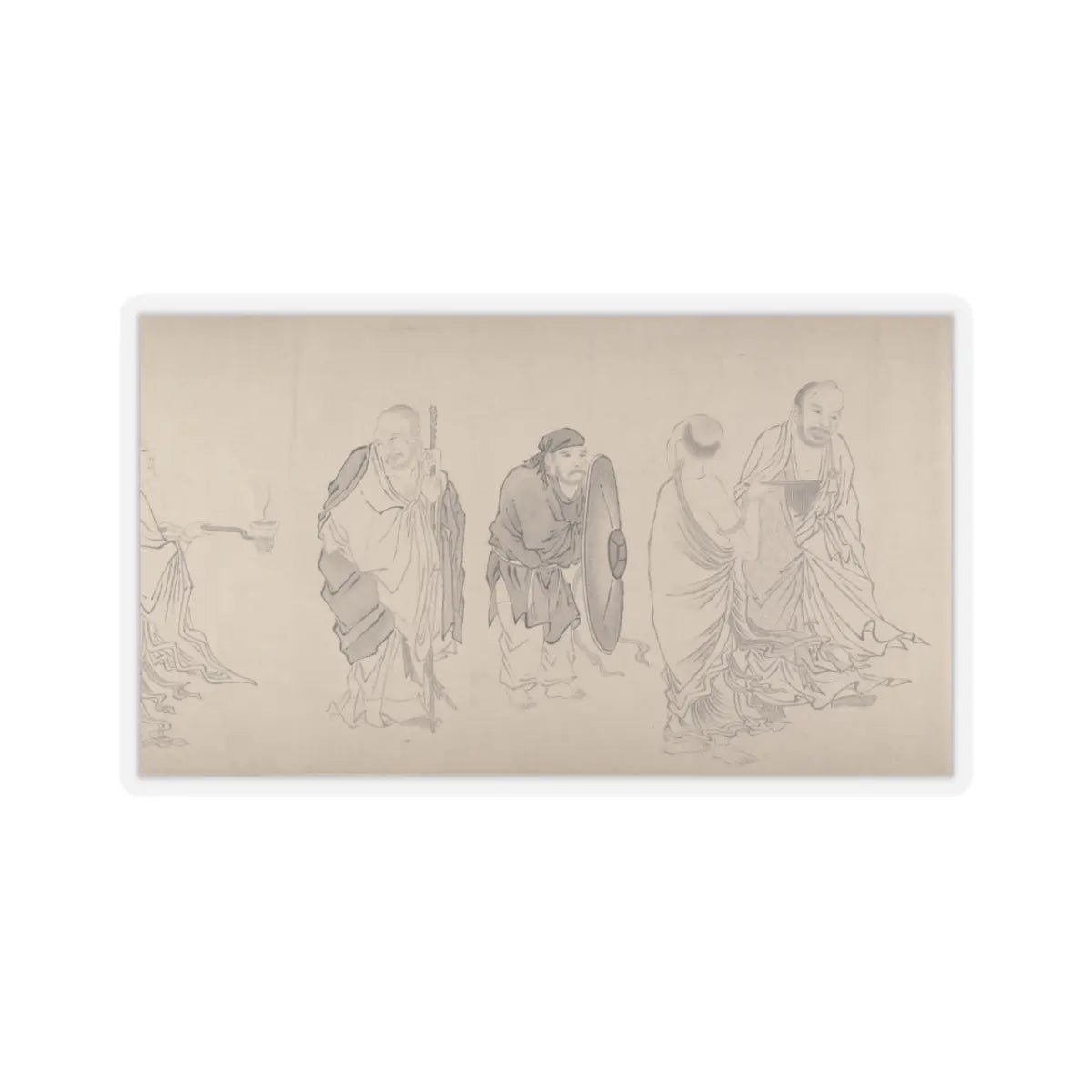 Qiu Ying - The Sixteen Luohans - 16th or 17th century v10 - STICKER Vinyl Kiss-Cut Decal