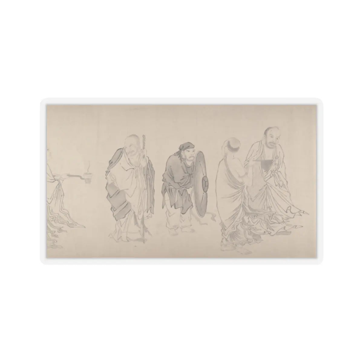 Qiu Ying - The Sixteen Luohans - 16th or 17th century v10 - STICKER Vinyl Kiss-Cut Decal