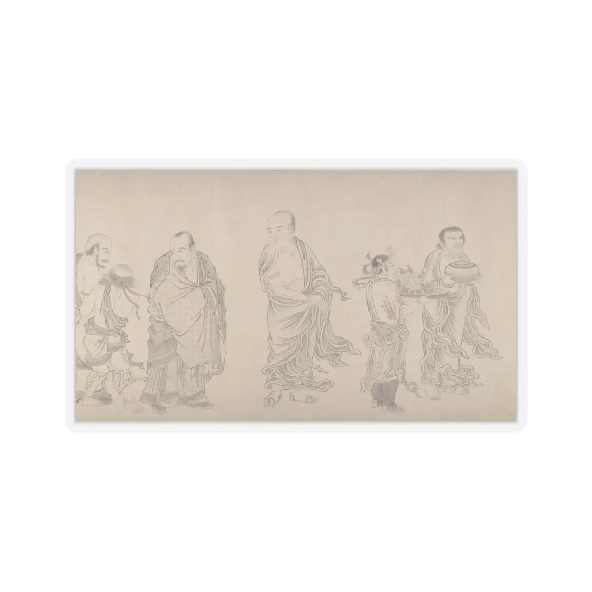 Qiu Ying - The Sixteen Luohans - 16th or 17th century v12 - STICKER Vinyl Kiss-Cut Decal