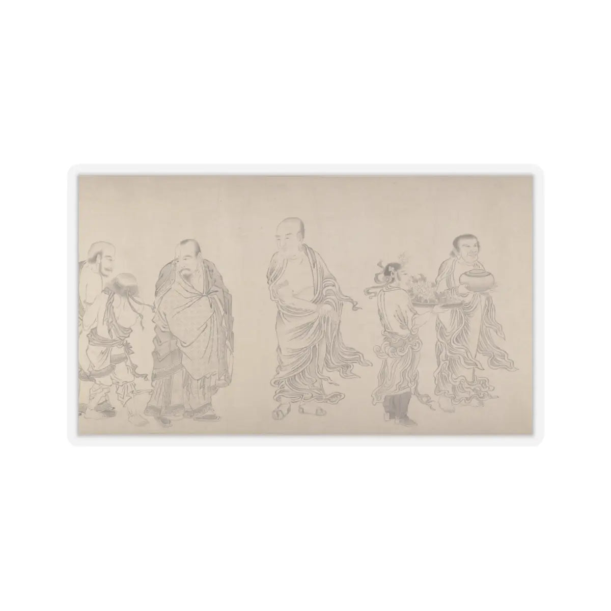 Qiu Ying - The Sixteen Luohans - 16th or 17th century v12 - STICKER Vinyl Kiss-Cut Decal