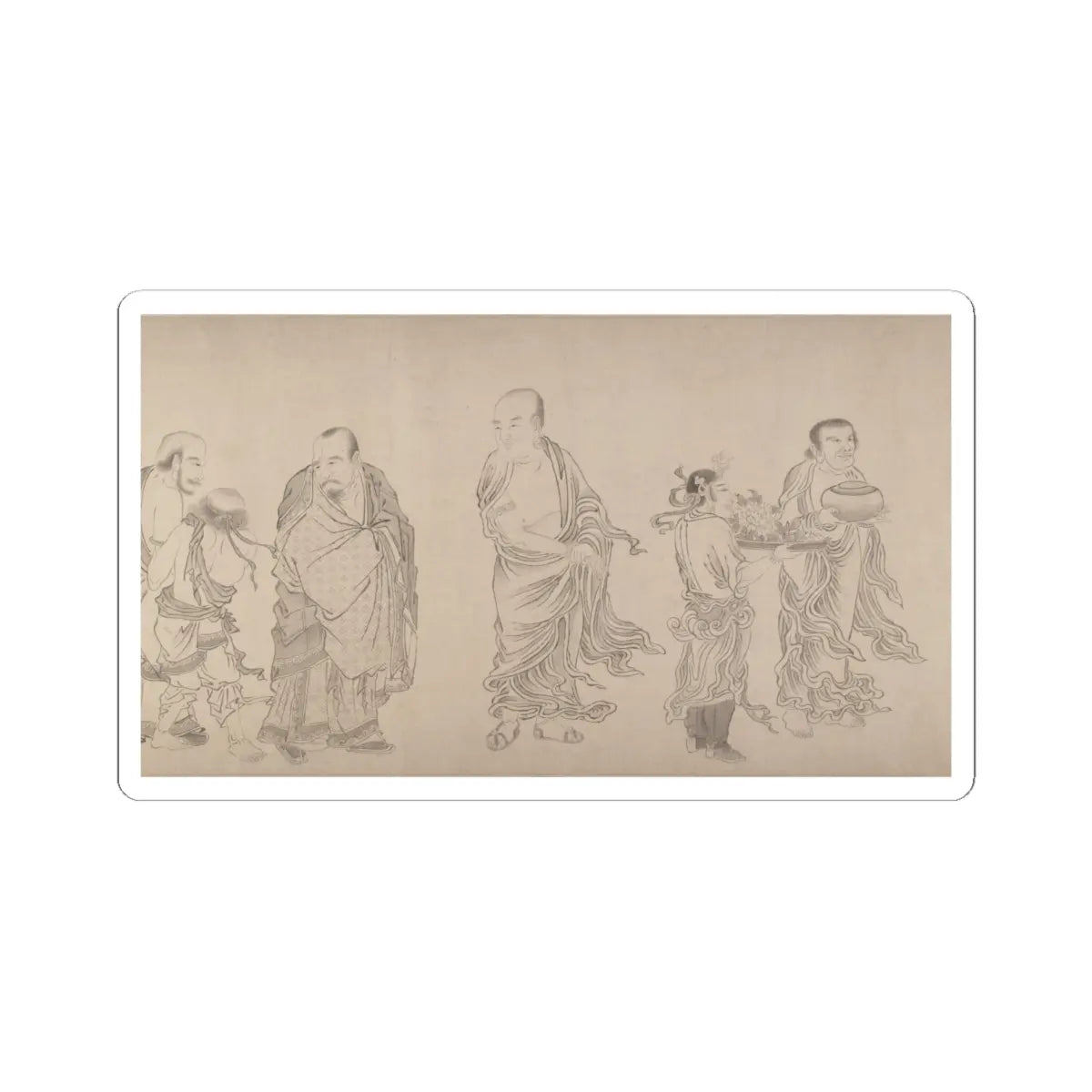 Qiu Ying - The Sixteen Luohans - 16th or 17th century v12 - STICKER Vinyl Kiss-Cut Decal