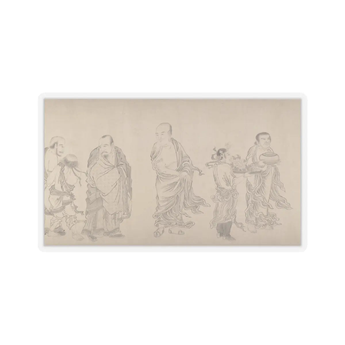 Qiu Ying - The Sixteen Luohans - 16th or 17th century v12 - STICKER Vinyl Kiss-Cut Decal