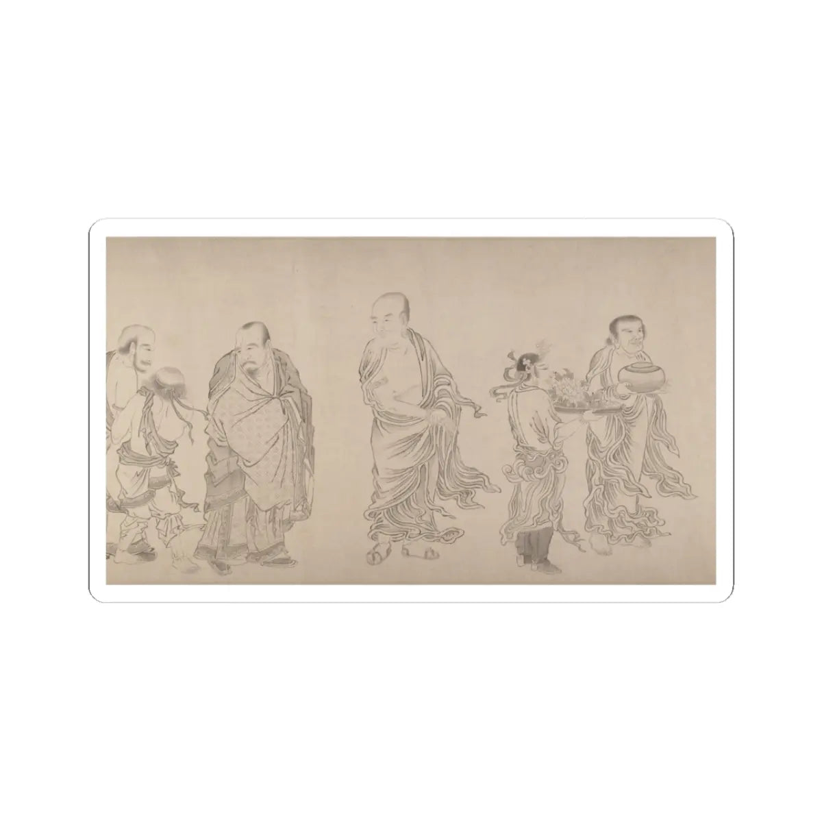 Qiu Ying - The Sixteen Luohans - 16th or 17th century v12 - STICKER Vinyl Kiss-Cut Decal